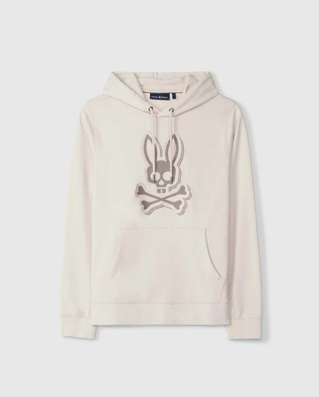 Sweat a Capuche Psycho Bunny Livingston Pullover Hoodie Beige Homme | DDI-80981595